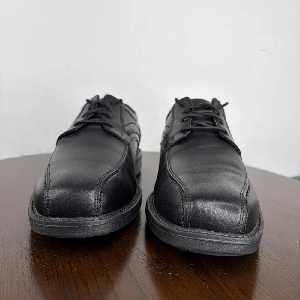 Rockport Shoes Men's 11W Wide Black Leather Oxford Derby Lace Up Casual